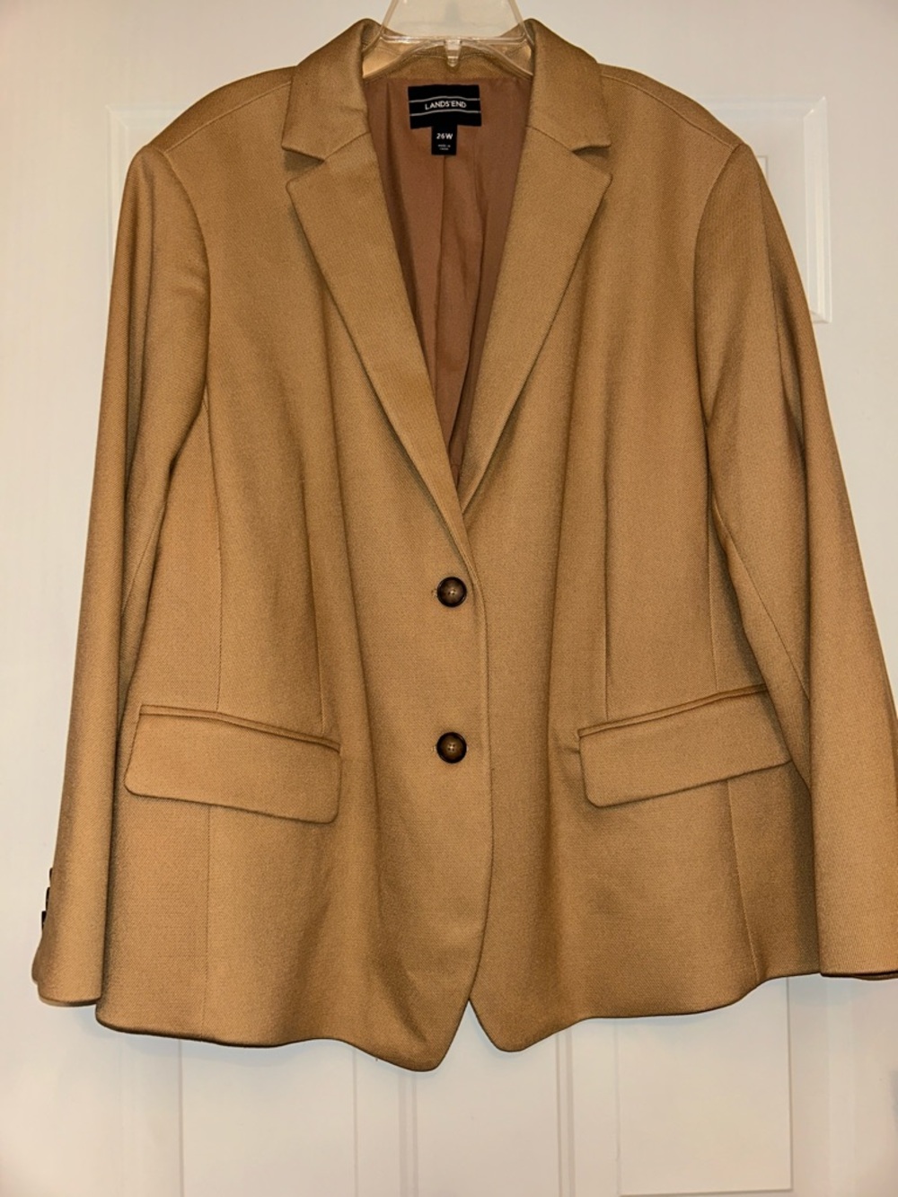 Lands' End Women's Blazer 26W Camel NWT Career Professional Tailored Jacket